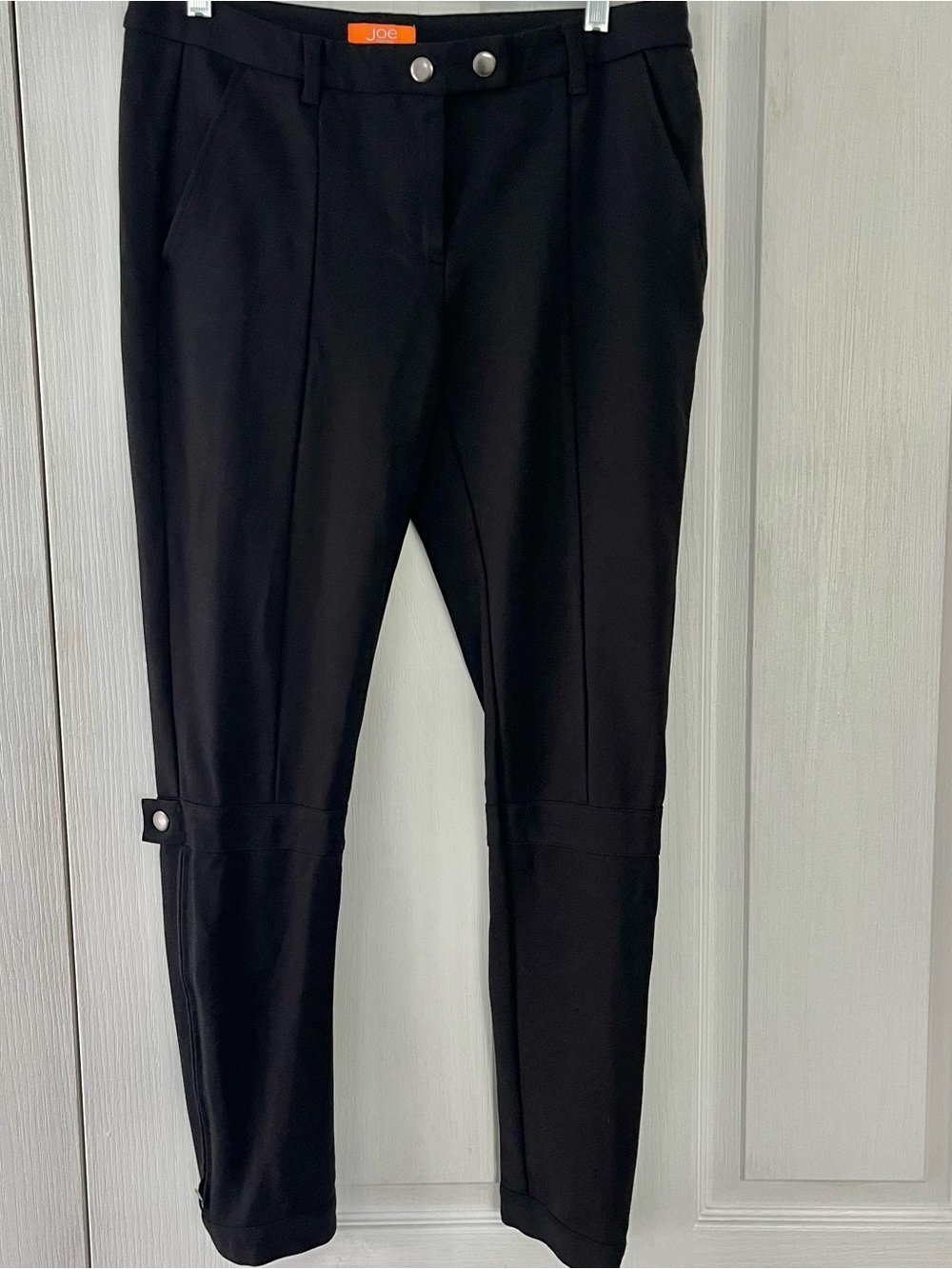 Joe Fresh Pants Womens 10 Black Straight Leg Slim Stretch Ankle Dress Jogger